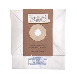 Janitized JAN-WIVAC24-3(10) Premium Replacement Commercial Vacuum Bag for Windsor Chariot 2 iVac 24 OEM # 8.634-104.0 (Pack of 10)