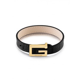 Guess Leather Glam Bracelet JUBB01216JWYGBKT-U Brand One Size Leather No Gemstone, Leather, No Gemstone