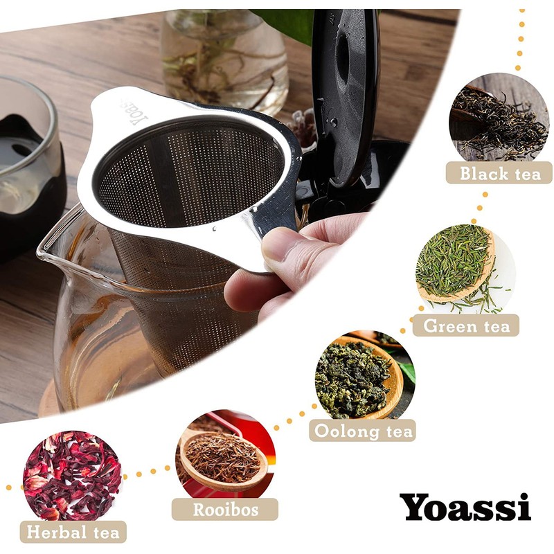 Yoassi 2 Pack Tea Infuser, 304 Stainless Steel Tea Filter