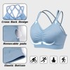 sicoozoe Women Criss Cross Back Sport Bras Medium/Low Support Yoga