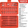 BEAUGIREW 100 Pcs Security Screwdriver Bit Set |Cr-V Steel |1/4-inch