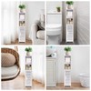 ShellKingdom Toilet Paper Holder Stand with Rods, Small Bathroom Storage