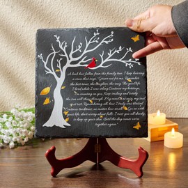 A Limb Has Fallen from The Family Tree Memorial Plaque with Wooden Stand – Sympathy Gift for Loss, Healing & Remembrance | Handcrafted Wall Decor, Table Centerpiece for Bereavement & Condolences
