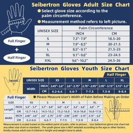 Seibertron Lineman 2.0 Padded Palm Football Receiver Half Finger Gloves, Flexible TPR Impact Protection Back of Hand Glove Youth Black M