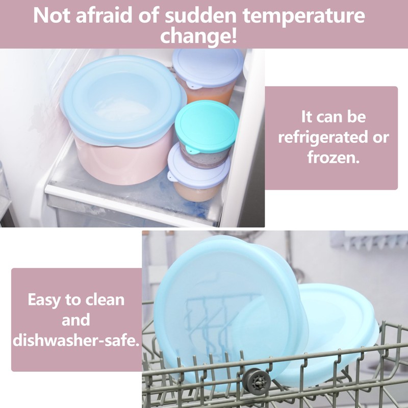 Silicone Lids for Cuisinart 1-1/2-Quart Freezer Bowl, 2 Pack Reusable