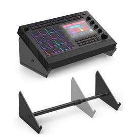 Adjustable Desktop Stand for Samplers, Synthesizers, Drum Machines and Effects Units, Compatible with Akai MPC Live 3, MPC Live 2, Ableton Push 3, Native Instruments Maschine and More (Large 10.6-18.5 in Width)