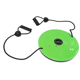 chi-enterprise Twister with Rubber Bands and Magnetic Dots, Turntable, Rotating Disc, Balance Board, Disc Board, Aerobic Fitness Disc, Twister Plate 25 cm, Green