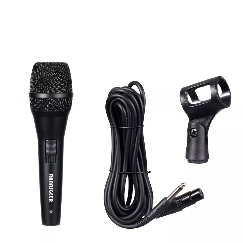 Unbranded Rannsgeer Dynamic Vocal Karaoke Microphone w/ Cable & Carrying