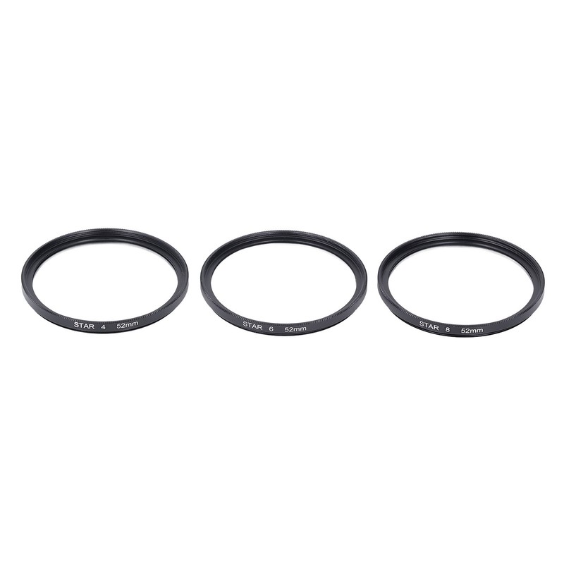 Star Filter Lens Set 52mm Adjustable Starburst Effect Filter 4