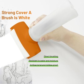 White Paint for Walls, Touch up Paint for Wall with Roller Brush Walls Repair Tool, for Remove Graffiti, Scratches, Stains, Yellowing, Pintura Blanca para Pared