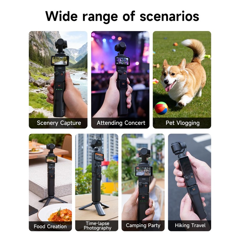 LKTOP Pocket 3 Battery Handle+Tripods Combo for DJI Osmo Pocket