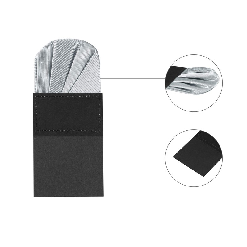 Allegra K Men's Suit for Folding Pocket Square, Polka Dots,