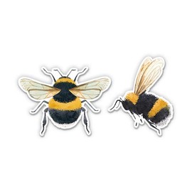 GT Graphics Express Bumblebees - 3" Each Vinyl Stickers - for Car Laptop I-Pad - Waterproof Decals