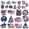 24 Pcs 250th Christmas Wooden Ornaments Red White Blue Tree