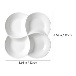 4PCS 4-Compartment Serving Trays for Party,Divided Serving Tray Snack Tray Appetizer Platter Divided Serving Dish Snack Serving Tray for Party, Fruits, Veggies, Candy, Snack, Dessert