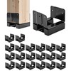 20 PCS 4x4 Post Base for Concrete,Brackets for Wood Posts,Heavy