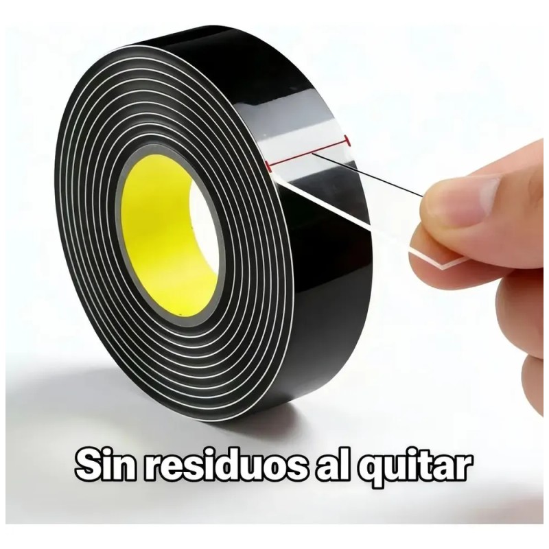 Cinta Adhesiva Nano Doble Cara Transparente de 5m x 2cm,