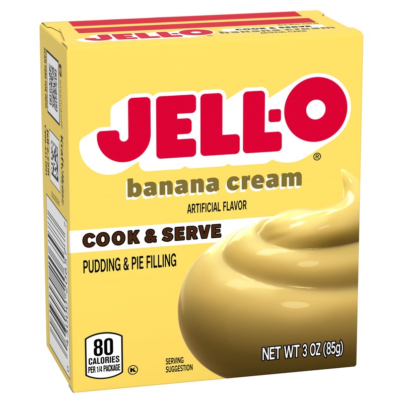 Jell-O Banana Cream Instant Cook & Serve Pudding 3.4 Oz