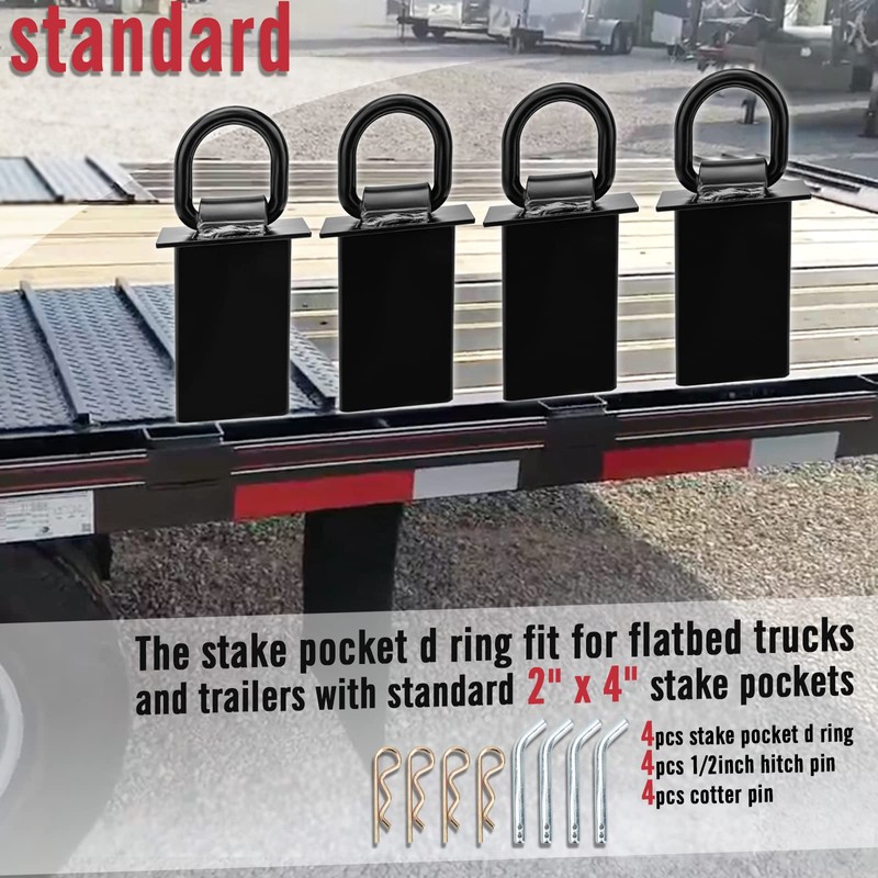 Stake Pocket D Ring, D Ring Stake Pocket Tie Down,