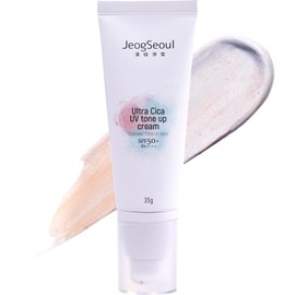 JeogSeoul CICA Blended Tone Up Cream, 1.2 fl oz (35 ml) Ultra Deer UV Tone Up Cream, CC Cream, UV Protection, Control Color, Korean Cosmetics, Chock Soul