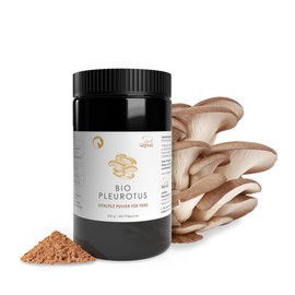 Pilze Wohlrab - Bio Pleurotus Pulver für Tiere, 300 g Mikrofeines Austernpilze Pulver - Höchste Bio-Qualität