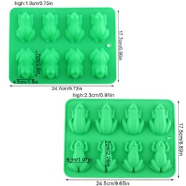 EPYHREHM Frog Silicone Chocolate Molds Passover Frog Mold For Hard Candy Chocolate Set Of 2