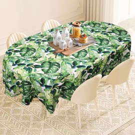 AEHISDHIE Printed Oval Tablecloth, Waterproof Oval Tablecloth, 60x102 inches Kitchen Dining Room Party Farmhouse Table Cover, Wrinkle Resistant and Waterproof Table Decoration
