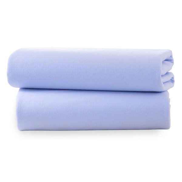 Clair de Lune Cot Bed Fitted Sheets | Value Pack | Pair of Soft Breathable Fade Resistant Sheet | Easy Fit 100% Cotton Jersey | Made with Love In UK | 140 x 70 cm