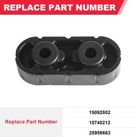 Exhaust Muffler Hanger Insulator (2pcs) 15092802 Fits for Chevy Express Suburban Silverado 1500 2500 3500 HD,for Yukon Savana Sierra 1500 2500 3500 HD,Muffler Tailpipe Hanger with Built-in Iron Frame