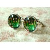 16 mm Green computer chip Cuff Links ,Mens Accessories