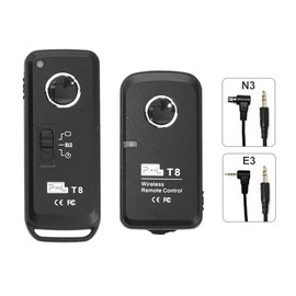 Wireless Shutter Release Remote Control for Digital Cameras E3/N3 Compatible with Canon EOS RP, R5, R7, R8, R10, T6, T7, T100, 400D, 2000D, D7500, 60D, 50D, 5D, 5D Mark II, 6D, 6D Mark II, 7D