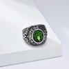 US Military Honor Ring for Men, Silver-Tone Titanium Steel Army