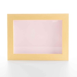 Natural 24x30 Large Shadow Box Display Wooden Frame with Pink Acid-Free Backing UV Acrylic & Hanging Hardware - with 3/4" Usable Depth - Great Jersey Frame Display Case Shadowbox