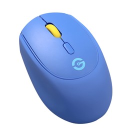 GETTTECH Mouse Inalámbrico con Diseño Ergonómico de Gel de Silicona para Windows y MacOS, 2 Botones + Rueda de Desplazamiento, Sensor FCT3065, Resolución 800/1200/1600dpi - Ratón Inalámbrico. Azul.
