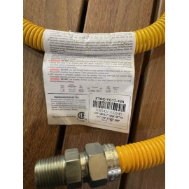 Flextron 48"long - 1/2"MIP, (5/8"OD) Natural Gas Flex Hose Supply Line Connector