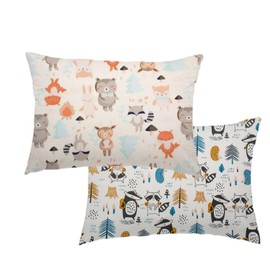 Baby Toddler Pillowcase,2 Packs 100% Cotton Pillow Cover for Kids Bedding,14x20 Pillowslip Case for Sleeping Fits Pillows Sized 13x18 or 14x19,Envelope Closure Travel Pillow Pillowcase