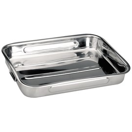 Ibili 651830 Roasting Pan with Folding Handles Stainless Steel