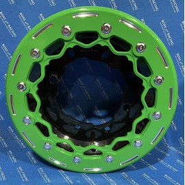 BOSS ATV RACING ALUMINUM BEAD LOCK FRONT WHEEL 10X5 Green RING