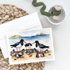 Caroline's Treasures Oystercatchers Feeding Greeting Cards Pack of 8 Blank