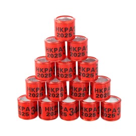 FULAIERGD 100Pcs Multicolor Aluminium Pigeon Leg Rings Dove Leg Rings Identify Bands Plastic with HKPA Training Identify Birds Foot Ring (Red)
