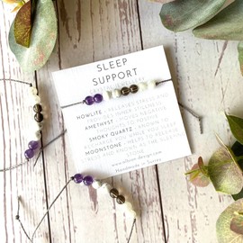 Sleep Support Bracelet - Crystal Bracelet for Insomnia - Crystals for Good Sleep - Help with Insomnia - Healing Crystal Bracelet