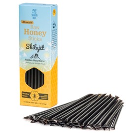 50-pack Siberian Wild Meadow Flowers Honey Sticks with Shilajit 8% Raw Siberia Meadow Flower Honey Golden Mountains Snack