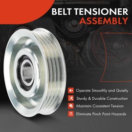 A-Premium Belt Idler Pulley Compatible with Toyota Camry 2007-2011 2.4L & Honda Civic 2003-2011 1.3L, Accord 2005-2007 3.0L & Lexus HS250h 2010-2012 2.4L