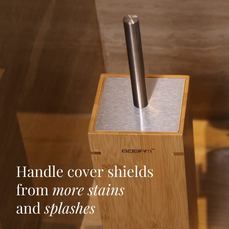 GOBAM Bamboo Toilet Bowl Cleaner with Holder for All Toilet