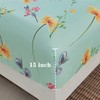 JSD Green Floral Printed Sheet Set King Size, 4 Piece