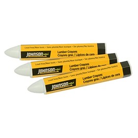 Johnson Level & Tool 40-0649 White Lumber Crayons - 3/Pack