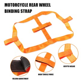 Motorcycle Tie Down Straps, Universal Motorcycle Tie Down Straps, Tie Down, Front Wheel, Rear Wheel, Transport Bar, Tie Down Strap, for 18 Inch Tyres, Motorcycle Lashing Straps, Accessories