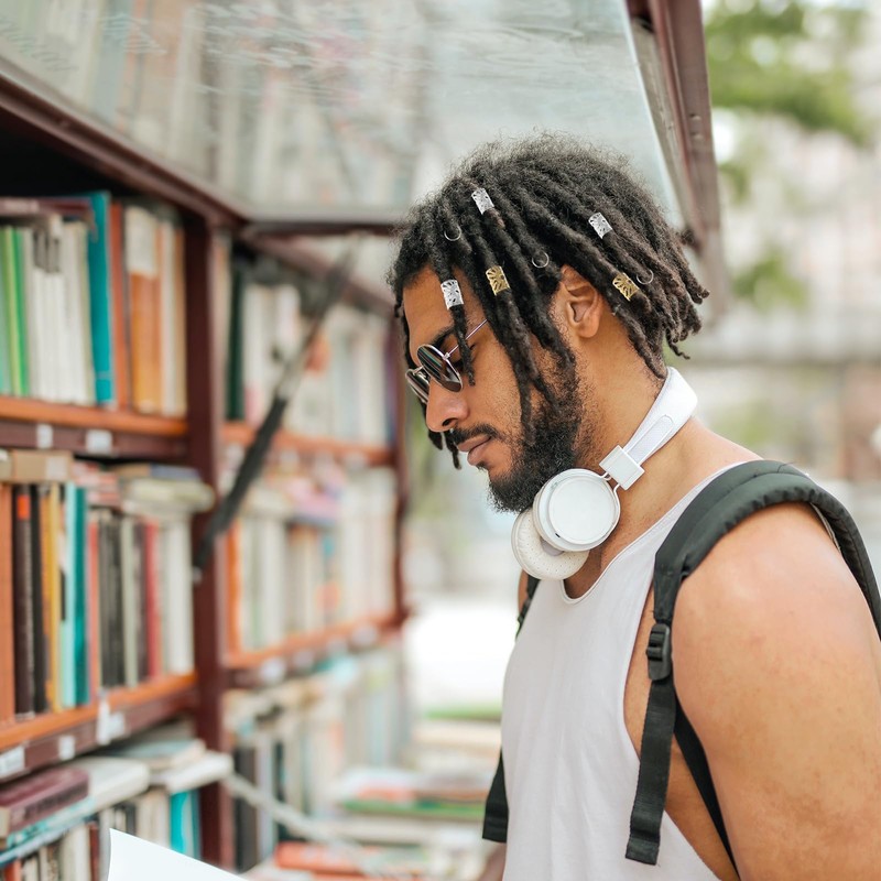NOLITOY 100 Pcs Dreadlocks Beads Hair Braid Rings, Metal Cuffs