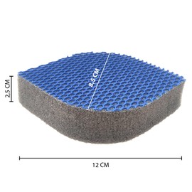 MAYA EVO Dish Sponge, Cleans Without Scratching, Leaves No Food Leftovers, Dishwasher and Machine Washable, Dimensions 12 x 8.5 x 2.5 cm, Pack of 12 Sponges (Blue)