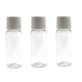 Pack of 10 30 ml Empty Refillable Transparent Plastic Bottle Travel Bottle Cosmetics Toiletries Container with Screw Lid for Lotion Shampoo Shower Gel Essential Oil (Cap Colour Random)